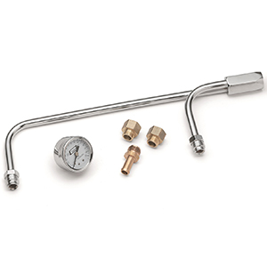 Mr Gasket Fuel Line Chrm W/Gauge 9-5/8