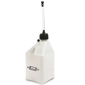 Mr Gasket Utility Jug 5 Gal White W/ Hose Square