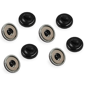 Mr Gasket Magnetic Cable Tie - Large Tie Blk 8Pk