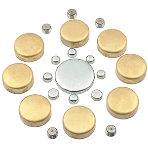 Mr. Gasket Brass Freeze Plug Kit, Chevrolet Small Block