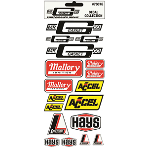 Mr Gasket Decal Assortment W/Hang Tab