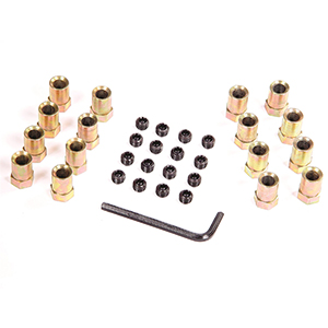 Mr Gasket Alum Rocker Nuts 3/8 Gold