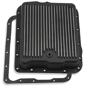 Mr Gasket Trans Pan Gm 700R4 Black Aluminum