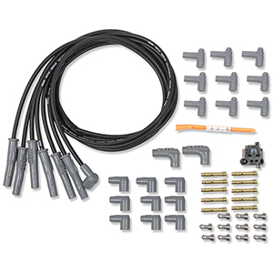 MSD Universal 6-Cylinder Plug Wire Set With Multi-Angle Plug, HEI/Socket