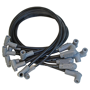MSD Super Conductor Spark Plug Wire Set for a Small Block Chevy/Low-Power Distributor, Black