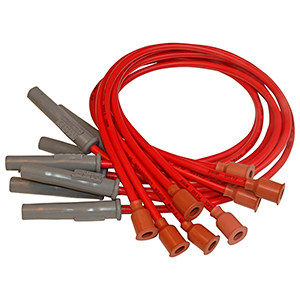 MSD Super Conductor Spark Plug Wire Set for a Chrysler 318-360, Socket, Red
