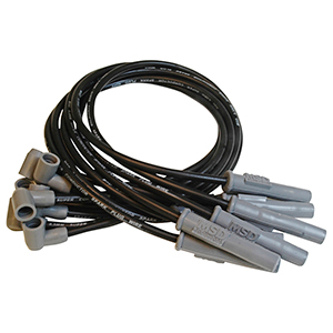 MSD Super Conductor Spark Plug Wire Set for a Ford 351C-400, Socket, Black