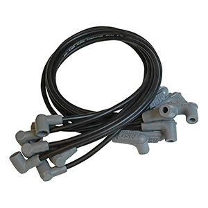 MSD Super Conductor Spark Plug Wire Set for a Small Block Chevy, Socket Cap, Black