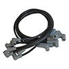 MSD Super Conductor Spark Plug Wire Set for a Small Block Chevy, Socket Cap, Black