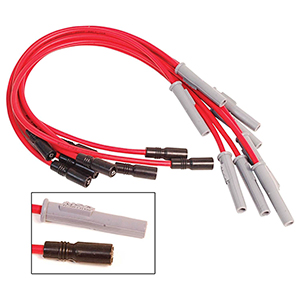 MSD Super Conductor Spark Plug Wire Set for a Chevy Pickup, 1996-99, Dually w/454, Red