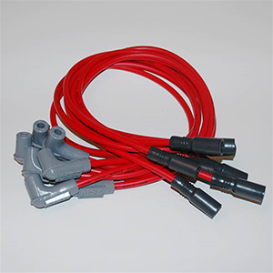 MSD Super Conductor Spark Plug Wire Set for a Chevy Corvette LT1, 1992-97, V8, Red
