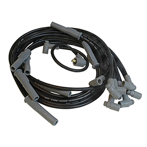 MSD Super Conductor Spark Plug Wire Set for Chrysler 383-440, HEI with MSD Distributor, Black