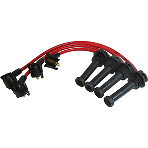MSD Super Conductor Spark Plug Wire Set for a Ford ZX-2, 2.0 Liter, 4-Cylinder, 1998-2001