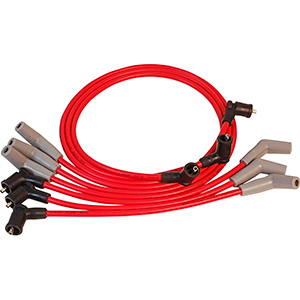 MSD Super Conductor Spark Plug Wire Set for a 2000 Ford Mustang, 3.8 Liter, V6, Red