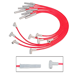 MSD Super Conductor Spark Plug Wire Set for Chevy 366-454 with HEI Cap, Red
