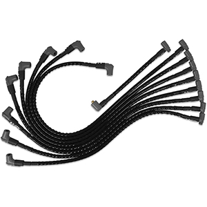 MSD Sleeved Super Conductor Spark Plug Wire Set, Under Exhaust, HEI