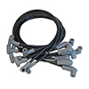 MSD Super Conductor Spark Plug Wire Set for a Small Block Chevy with HEI Tower Cap, Black