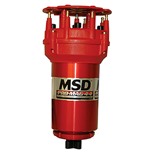 MSD ProMag Generator, 44 AMP, Clockwise Rotation, Big Cap, Band Clamp, Red
