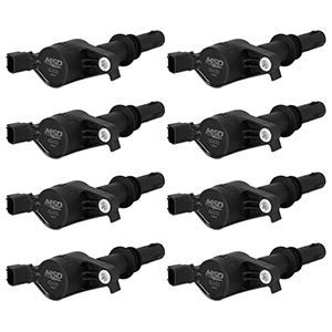 MSD Blaster Coils, for 2004-08 Ford 4.6/5.4 Liter 3-Valve Engine, 8 Pack, Black