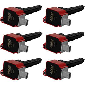 MSD Coils for Ford EcoBoost 2.07 Liter V6 Engine, 6 Pack, Red