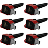 MSD Coils for Ford EcoBoost 2.07 Liter V6 Engine, 6 Pack, Red