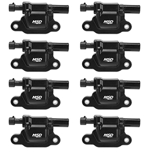 MSD Coils for GM L-Series Trucks, 1999-2009, 8 Pack, Black