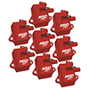 MSD Coils, Pro Power Series, GM LS1/LS6, 1998-2006, 8 Pack, Red