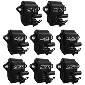 MSD Coils, Pro Power Series, GM LS1/LS6, 1998-2006, 8 Pack, Black