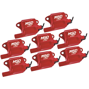 MSD Coils, Pro Power Series, GM LS2/3/4/7/9, 2005-13, 8 Pack, Red