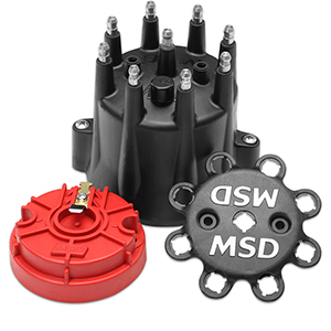 MSD HEI Terminal Cap & Rotor Kit, V8, Black