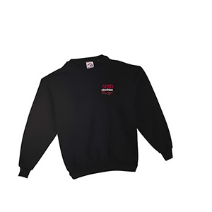 MSD Sweatshirt, MSD Logo, Black, Size Large