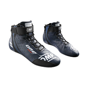 OMP Racing One Evo X Shoe, Navy Blue/Cyan Size 61