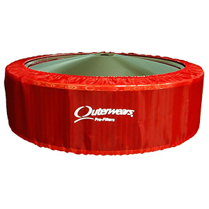 Outerwears Pre-Filter, Round 14" Diameter x 5" Tall, No Top, Red