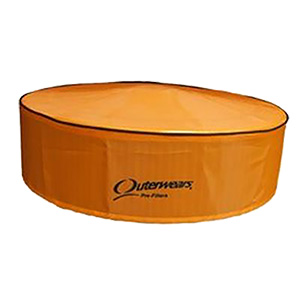 Outerwears Pre-Filter, Round 14" Diameter x 4" Tall, With Top, Orange