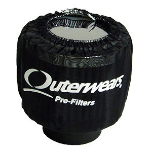 Outerwears Pre-Filter, Crank Breather, Shielded, 3" Diameter x 2-1/2" Tall, Black