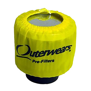 Outerwears Pre-Filter, Crank Breather, Shielded, 3" Diameter x 2-1/2" Tall, Yellow