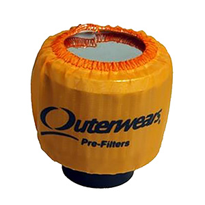 Outerwears Pre-Filter, Crank Breather, Shielded, 3" Diameter x 2-1/2" Tall, Orange