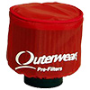 Outerwears Pre-Filter, Round 4" Diameter x 4" Tall, With Top, Red