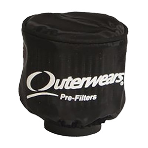 Outerwears Pre-Filter, Round 4-1/2" Diameter x 5" Tall, With Top, Black