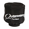 Outerwears Pre-Filter, Round 3-1/2" Diameter x 4" Tall, With Top, Black