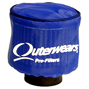 Outerwears Pre-Filter, Round 3-3/4" Diameter x 6" Tall, With Top, Blue