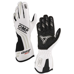OMP Racing One Evo-X Gloves, White Size L
