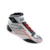 OMP Racing One-S Shoes, White/Red Size 48