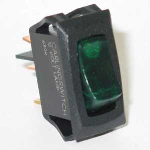 Painless Small Rocker Switch (On/Off, Green Lighted)