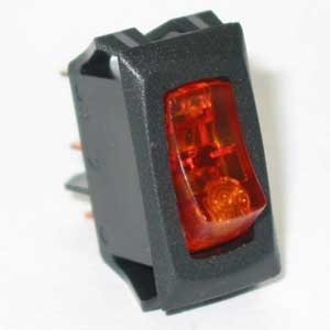 Painless Small Rocker Switch (On/Off, Amber Lighted)