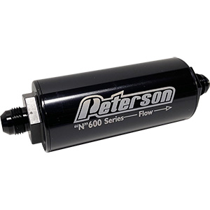 Peterson 600 Series Fuel Filter, 100 Micron, -8 AN Fittings