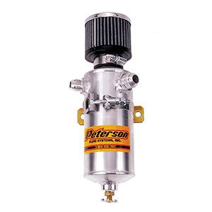 Peterson Remote Breather Can, -8AN & -12AN, With 2 Fittings