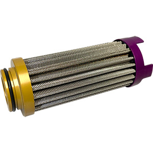 Peterson 600 Series Stainless Elements, 100 Micron Gold/Purple End Caps