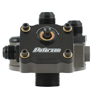 Peterson Large Primer Remote Mount, 1 1/2"-12 Thread, Left Side Inlet, -12 AN Fittings