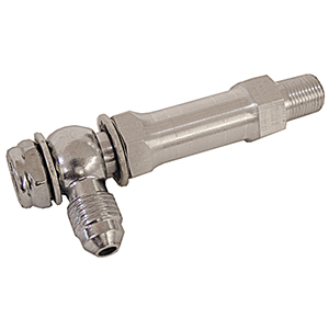 Peterson Oil Pressure Gauge Fitting, 90 Degree -4 AN Gauge Fitting